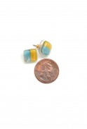 Square Glass Stud Earrings